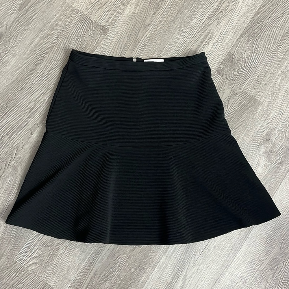 Calvin Klein Flounce Black Mini Skirt